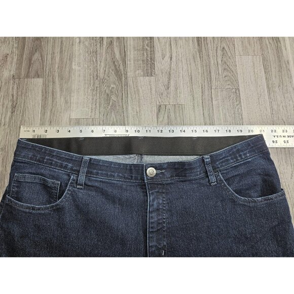 Riders by Lee Capri Jeans Womens 22W Blue Stretch Comfort Waist Plus Mid Rise - Picture 6 of 10
